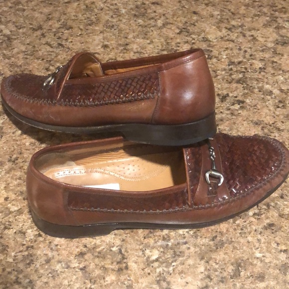 Mezlan Men’s Leather Woven Bit Loafer Size 10 - Picture 7 of 8